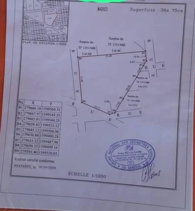 Terrain à NGAPAROU en vente